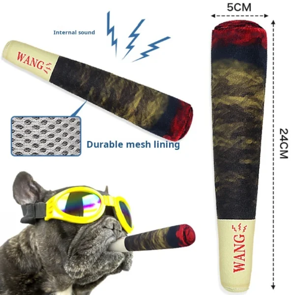 🐶🦴 Juguete Interactivo para Cachorros – Cigarro de Peluche con Sonido 🦴🐶 - Imagen 3