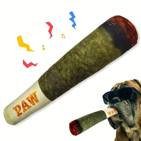 🐶🦴 Juguete Interactivo para Cachorros – Cigarro de Peluche con Sonido 🦴🐶