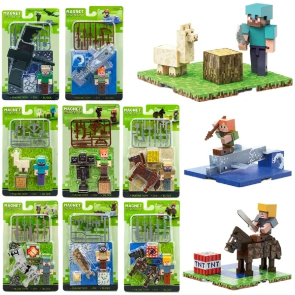 🎮 Mini Figuras de Acción – Steve & Más del Mundo de Bloques ⛏️✨